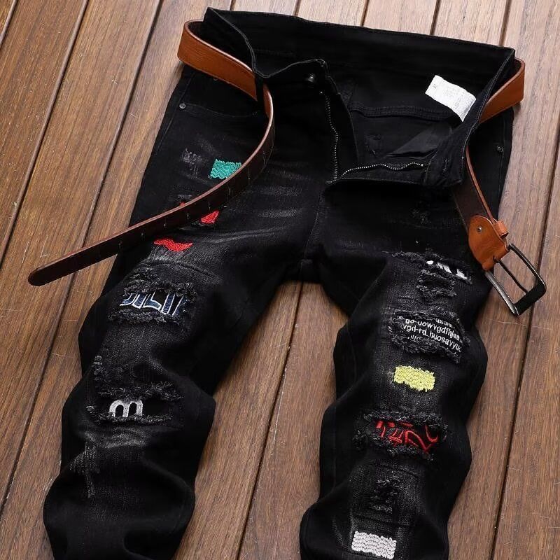 Streetwear Brand Designer - Jeans strappati di marca streetwear moda