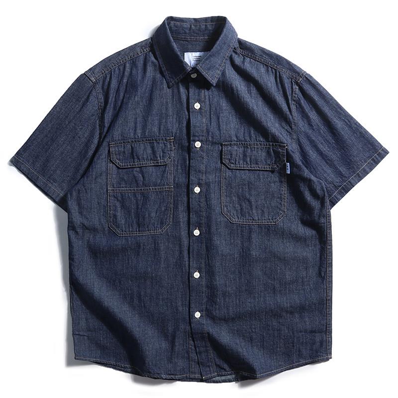 Streetwear Brand Japanese - Camicia in denim da uomo stile
