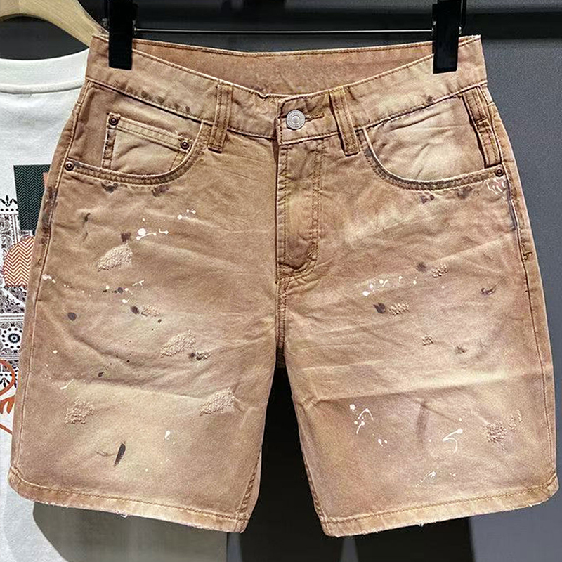 Streetwear Brand Pants - Pantaloncini in denim da uomo Hip-Hop