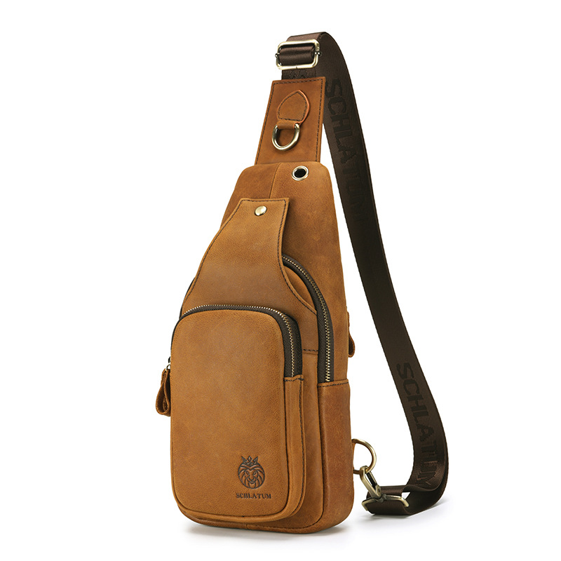 Streetwear Brand Backpack - Borsa a Tracolla in Vera Pelle