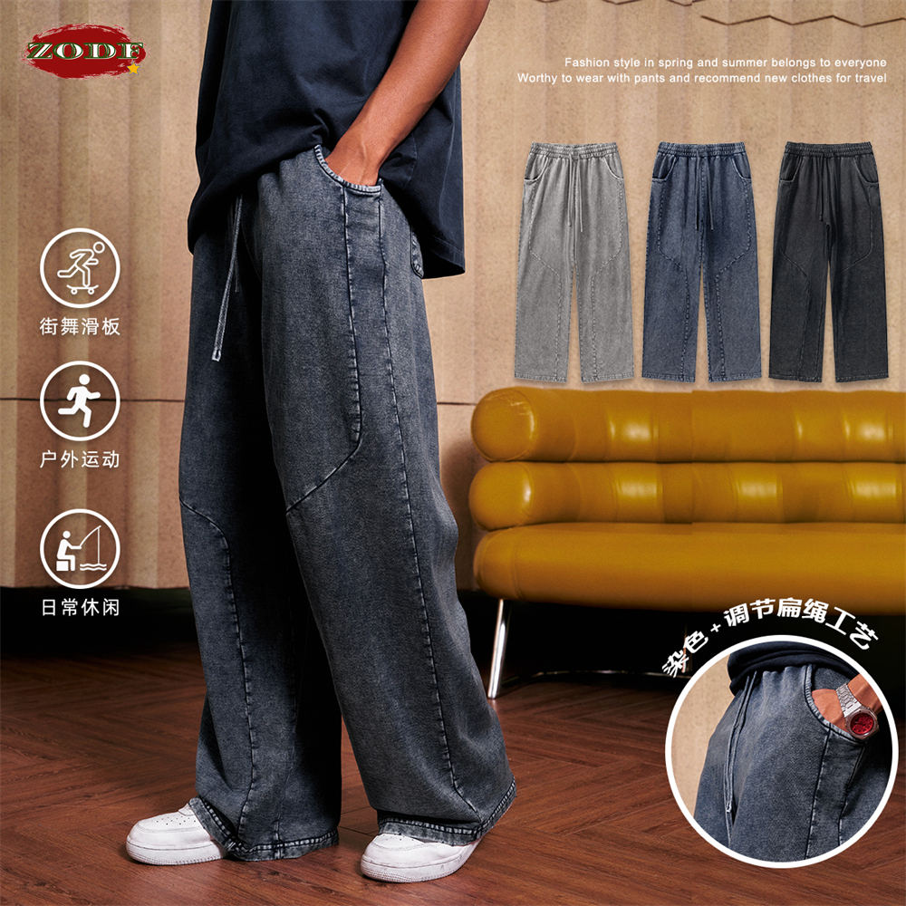 Streetwear Brand Pants - ZODF Retro 2024 Primavera Uomo Pantaloni