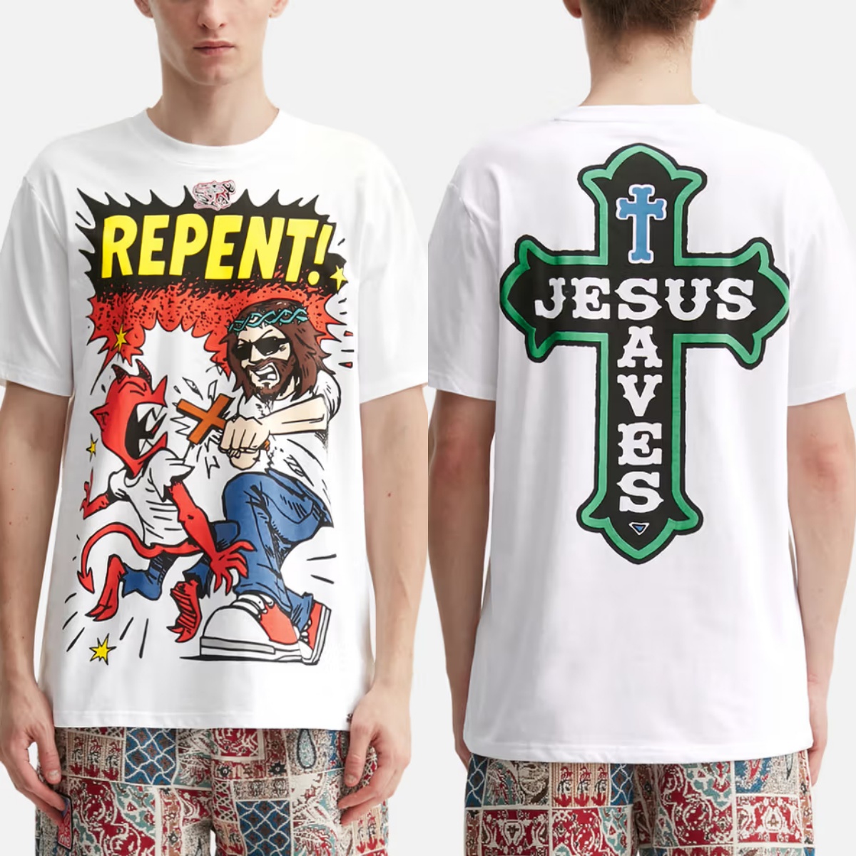 Streetwear Brand Paris - T-shirt Jesus Repent Paris High Street