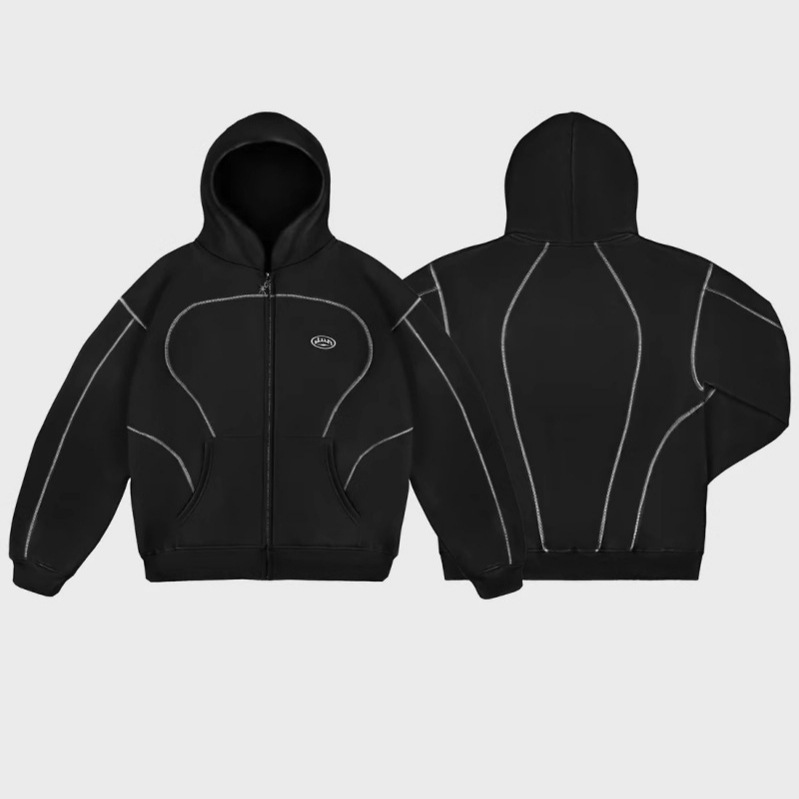 Streetwear Brand Hoodies - Felpa con cappuccio con cerniera larga