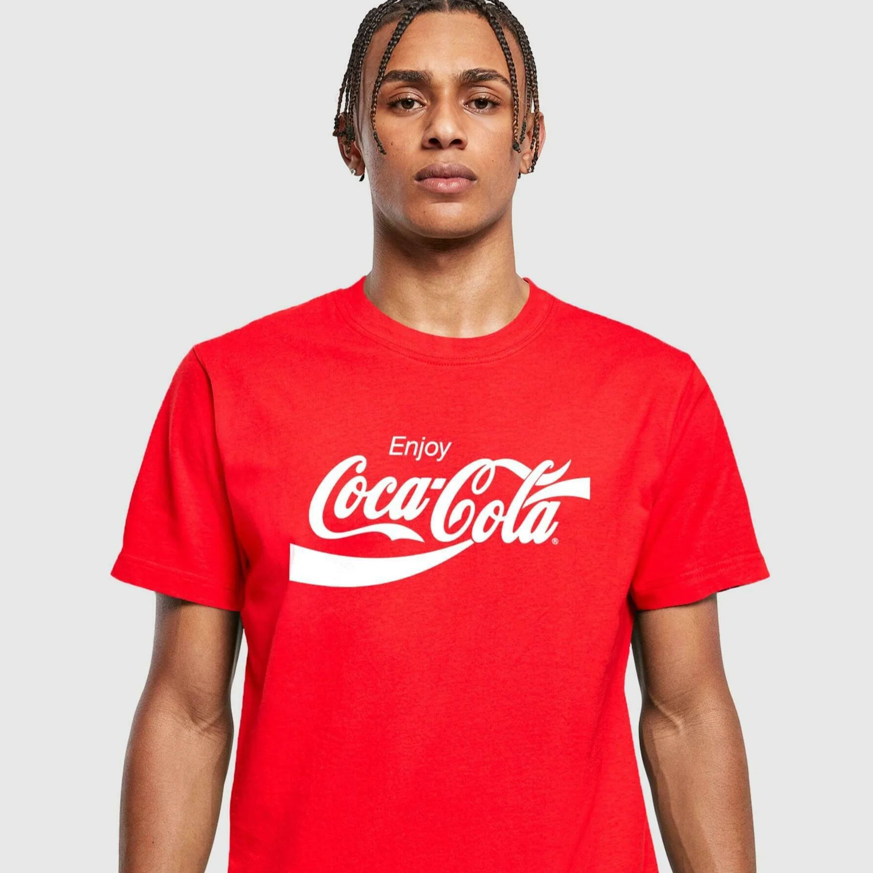 Streetwear Brand Red Logo - T-shirt con logo classico Red Cola,