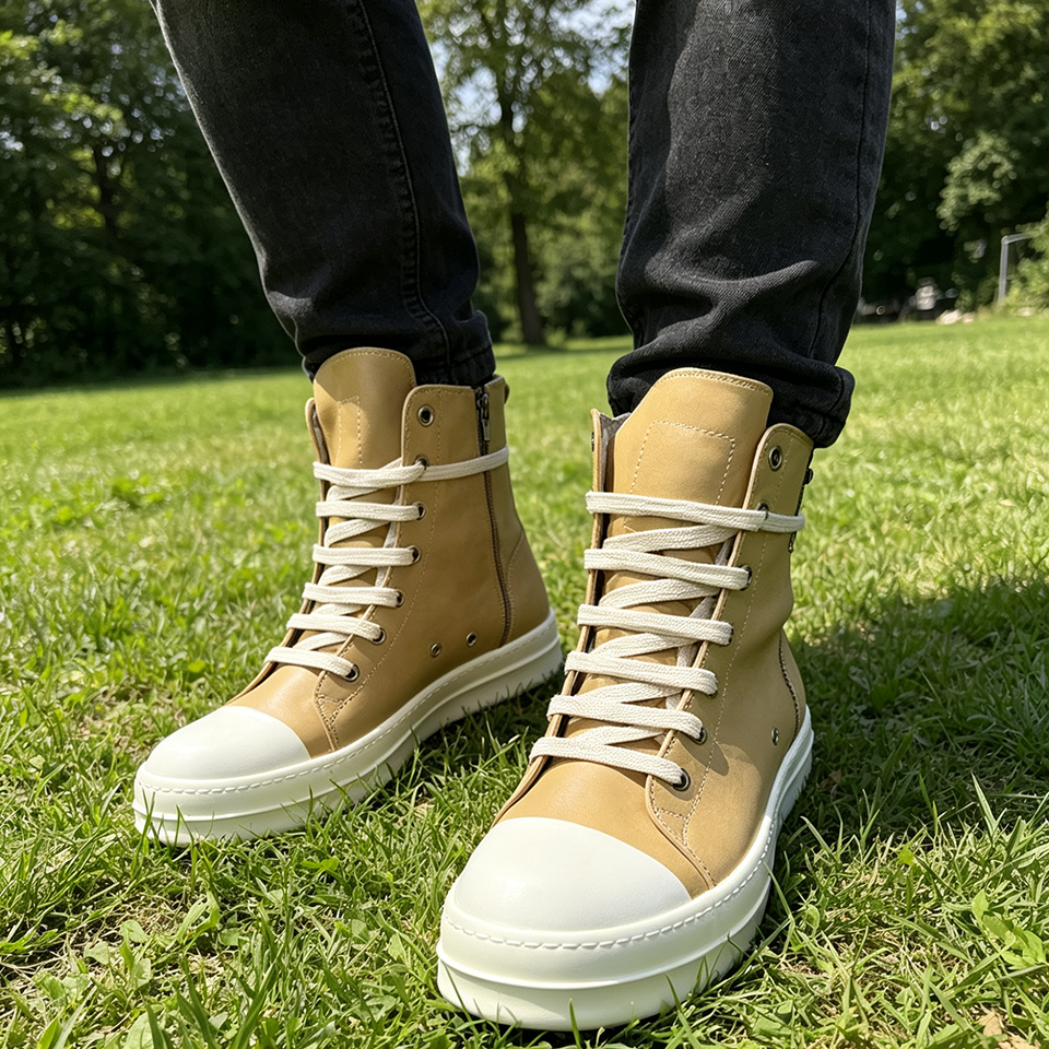 Streetwear Brand Shoes - Scarpe da uomo alte in pelle