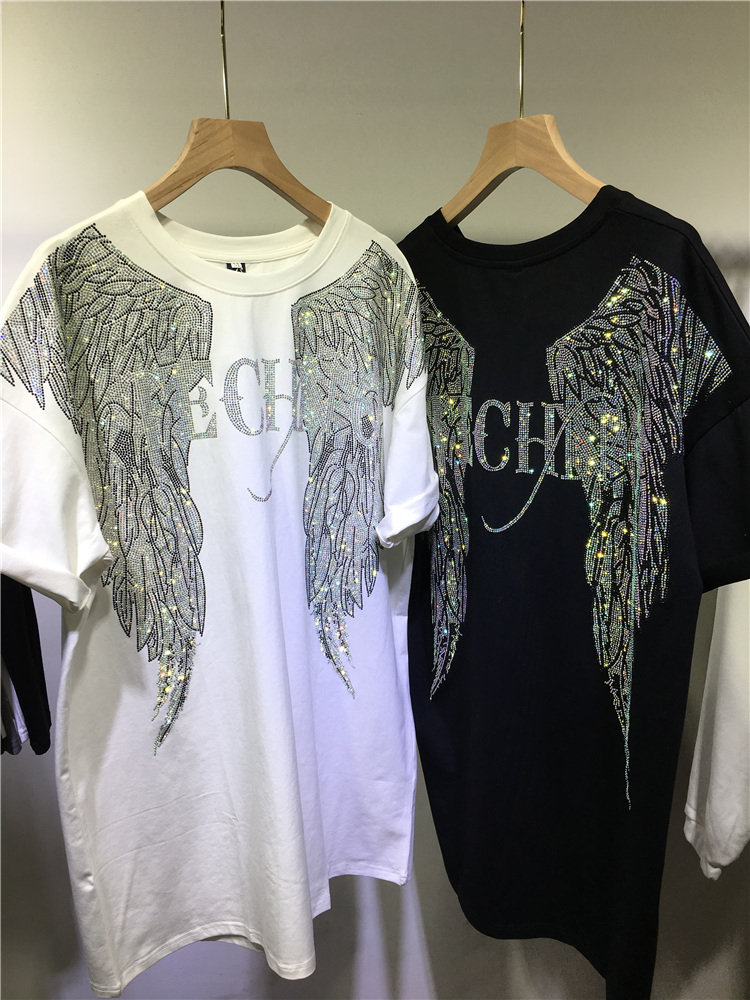 L-4XL Oversize strass Angel Wi - Women Streetwear Brand recensione e prezzo